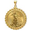 Image 1 : 2012 1/4 oz Gold Eagle Pendant (Rope-ScrewTop Bezel) 14