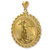 Image 2 : 2012 1/4 oz Gold Eagle Pendant (Rope-ScrewTop Bezel) 14