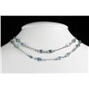 Image 2 : Blue Topaz 33.00CT SilverSwivel LinkChainNecklace 12.35