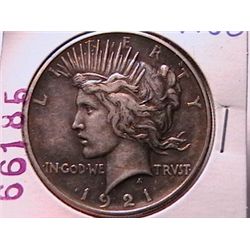 1921 Peace Dollar Ch VF30