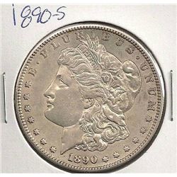 1890-S Morgan Dollar AU50
