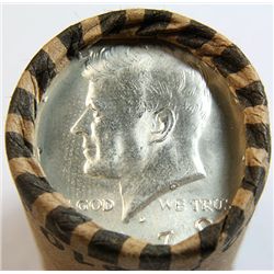 ROLL OF 20 KENNEDY 40% SILVER HALF DOLLARS, LESS THAN $5 EACH