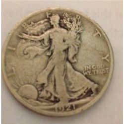 1921-S WALKING LIBERTY HALF DOLLAR