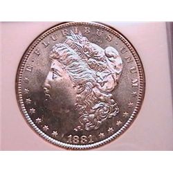 1881-S Morgan Dollar Superb Gem MS67 NGC. Almost Perfect Grade