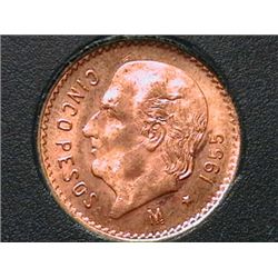 1955 Five Peso Uncirculated.