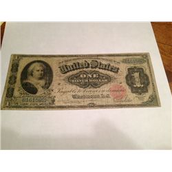 1886 $1 Silver Certificate Martha Washington Currency Large Note