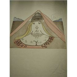 "LADY DULCINEA" ORIGINAL HAND SIGNED SALVADORE DALI LITHO VERIFIED BY ALBERT FIELDS