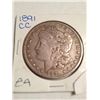 Image 1 : 1891-CC MORGAN SILVER DOLLAR