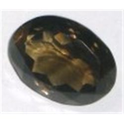 26.25 CARAT *HUGE* SMOKY TOPAZ *OVAL CUT/POLISHED & FACETED*!! GEMSTONE CAME OUT OF SAFE!!