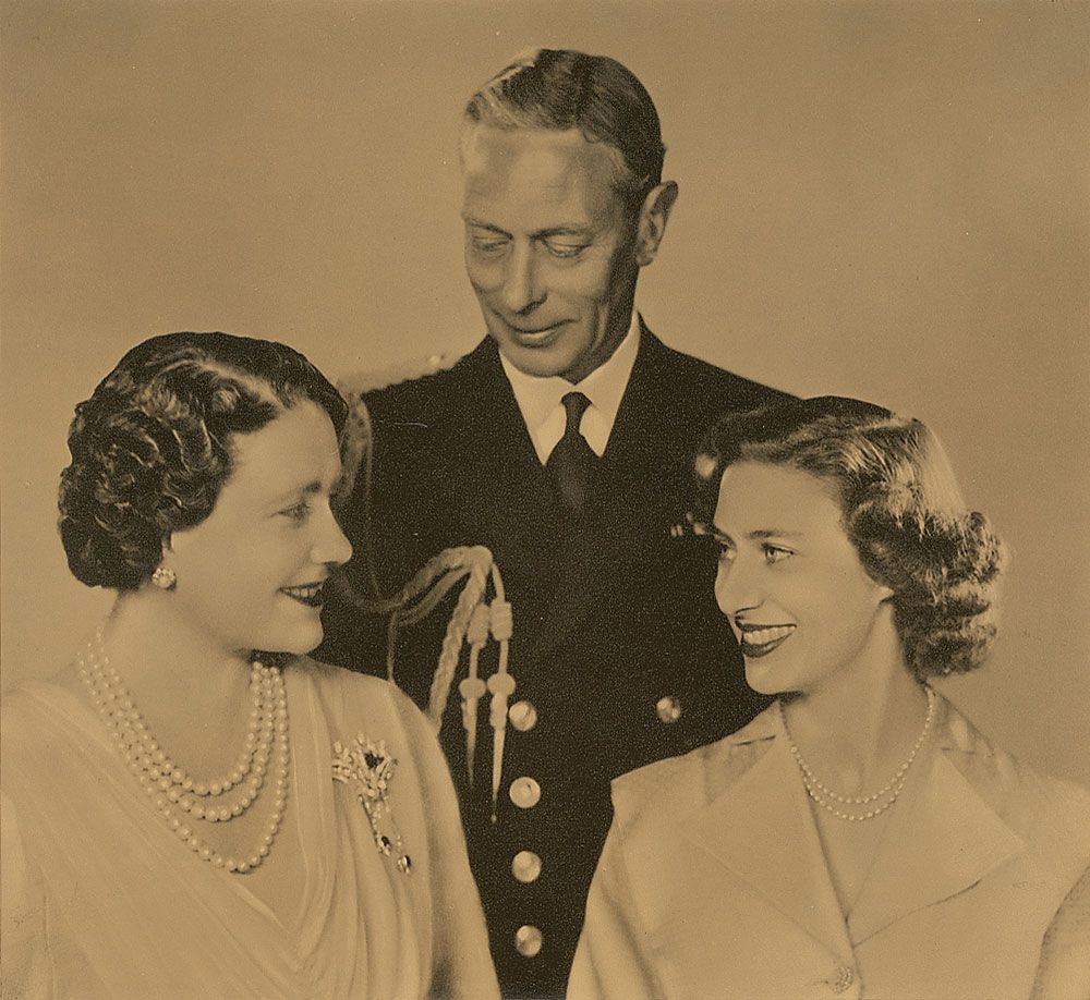 King George Vi Elizabeth The Queen Mother And Princess Margaret