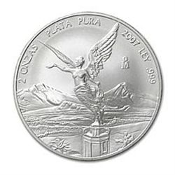 Mexican Silver Libertad 2 Ounce 2007