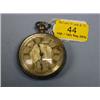 Image 1 : A silver open face fusee pocket watch, damascened silver dial, Roman  numerals, subsidiary secon