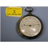 Image 1 : A silver pair cased open face verge pocket watch, white enamel dial,  arabic numerals, pierced