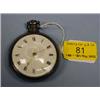 Image 1 : A silver open face pair cased fusee pocket watch, white enamel dial,  Roman numerals, movement s