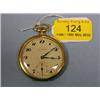 Image 1 : A Swiss 9ct gold cased open face dress pocket watch, white dial  signed Grosvenor, Arabic numeral
