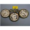Image 1 : Three oversized open face pocket watches.