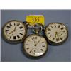 Image 1 : Three silver cased, open face pocket watches, 2 gezel wind, 1 fusee.