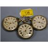 Image 1 : Three silver cased open face pocket watches.