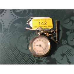 A Victorian silver cased open face pocket watch, with a white enamel  dial, tinted chapter ring w