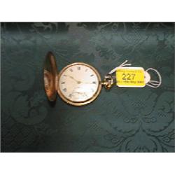 A 9ct gold hunter pocket watch.