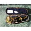 Image 1 : A 19thC. French brass travelling monoscope, in fitted case, 5 1/2"  high.