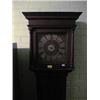 Image 1 : A Georgian oak longcase clock with moulded cornice, inset pillar hood  door, full length trunk do