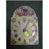 Image 1 : A 19thC. continental wall clock with painted and moulded square arch  dial, 13" high, 9" wide.