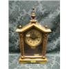 Image 1 : A 19thC. German alarum mantel clock with 8-day movement striking on a  bell, 16".