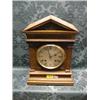 Image 1 : An Edwardian oak bracket clock of Palladian architectural form having  silvered dial with Roman n