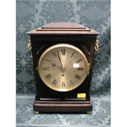 A 19thC. mahogany bracket timepiece with silvered 8" dial with Roman  numerals, driven by a singl