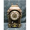 Image 1 : A 19thC. French mahogany and brass mounted mantel clock having  fishscale pagoda top with brass f