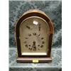 Image 1 : An early 20thC.. string inlaid mahogany German mantel clock with an  8-day chiming movement, 14"