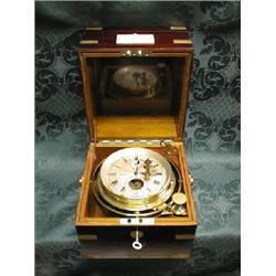 A 2-day marine chronometer by H White, Wickham, London, 14180,  silvered dial with subsidiaries f
