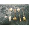 Image 1 : Five silver condiment spoons, Georgian and later, various dates and  hallmarks.