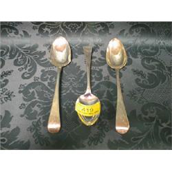 Ten George III silver Old English pattern dessert spoons, some  engraved with initials, London, v