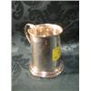 Image 1 : A silver straight sided mug, with scroll handle, Birmingham 1931, 3"  high, 2 1/2ozs.
