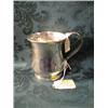 Image 1 : A George V silver baluster mug, with scroll handle, Chester 1913, 3  1/2" high, 5ozs.