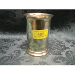 A George V silver beaker, of plain circular form, with everted rim,  engraved 'E G from H P A 191