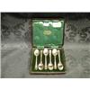 Image 1 : A set of 6 Edward VII silver teaspoons with shell bowls and gadroon  handles, London 1906, in fit