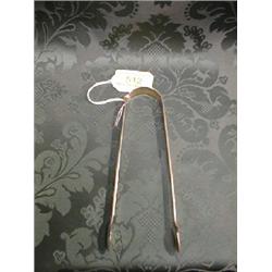 A pair of George III silver bright cut sugar tongs, probably by  Stephen Adams, no date c.1790.