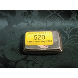 A George III silver snuff box by Ledsham & Vale, with bright cut  decoration, the hinged lid engr