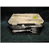 Image 1 : A pair of Victorian silver King's pattern fish servers, Sheffield  1848, in fitted case.