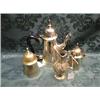 Image 1 : An Indian silver plated coffee set, of 3 pieces, engraved with  flowers and foliage, a similar sm