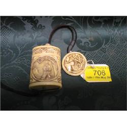 A Japanese ivory Inro, a pill box favoured by the Samurai.