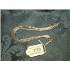 Image 1 : A fancy link chain in yellow metal, stamped for 9ct. 19 ins long