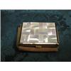 Image 1 : A lady's musical powder compact, rectangular, the cover decorated  with mother of pearl panels.