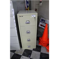 FIREKING BEIGE FIREPROOF 4-DRAWER VERTICAL FILE