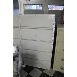 STEELCASE GREY 5-DRAWER LATERAL FILE CABINET