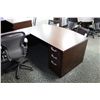 Image 2 : ELITE CHERRY BOW FRONT U-SHAPE EXECUTIVE DESK C/W