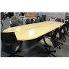 Image 2 : MAPLE 14' RACETRACK BOARDROOM TABLE C/W DATA AND